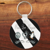 Peace Liebe Penguins Schlüsselanhänger (Vorderseite)