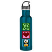 Peace Liebe Penguins Trinkflasche (Vorderseite)