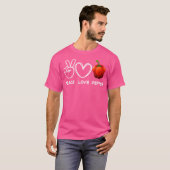 Peace Liebe Pepper Retro Pepper Lover Gemüsesuch T-Shirt (Vorne ganz)