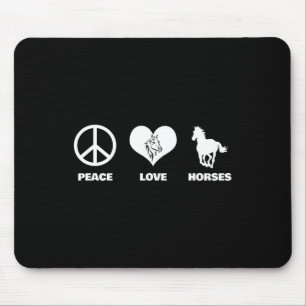 Peace Liebe Pferde Reitsport Reiten Mousepad