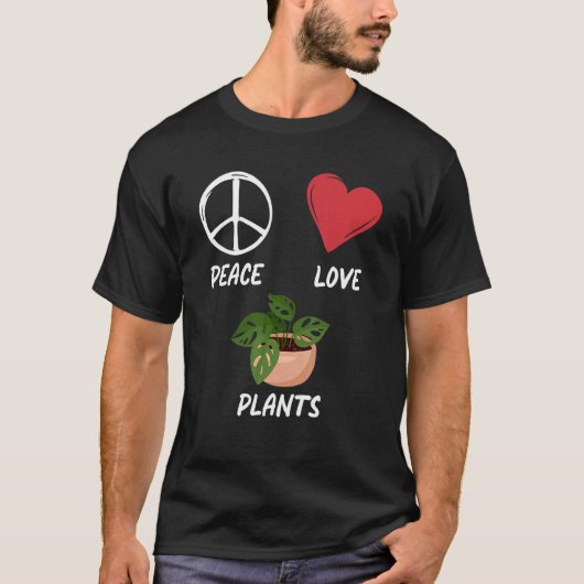Peace Liebe Pflanze Peace Pacifist Pflanze Master T-Shirt (Vorderseite)