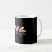 Peace Liebe Pharmacy Life Tech Medicine Pharmacist Kaffeetasse (VorderseiteRechts)