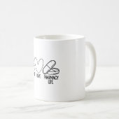 Peace Liebe Pharmacy Life Tech Pharmacist Medicine Kaffeetasse (VorderseiteRechts)