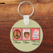 Peace Liebe Pharmacy Student Geschenke Schlüsselanhänger (Vorderseite)