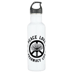Peace Liebe Pharmacy Technicer Apotheker Edelstahlflasche