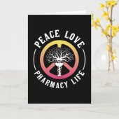 Peace Liebe Pharmacy Technician Apotheker Karte (Gelbe Blume)