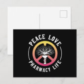 Peace Liebe Pharmacy Technician Apotheker Postkarte (Vorne/Hinten)