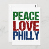 Peace Liebe Philly Postkarte (Vorne/Hinten)