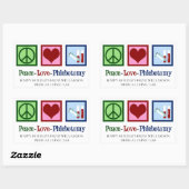 Peace Liebe Phlebotomie Niedlich Custom Phlebotomi Rechteckiger Aufkleber (Blatt)
