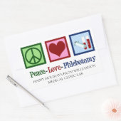 Peace Liebe Phlebotomie Niedlich Custom Phlebotomi Rechteckiger Aufkleber (Umschlag)