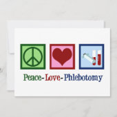 Peace Liebe Phlebotomie Niedlich Phlebotomist Karte (Vorderseite)