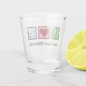 Peace Liebe Phlebotomie Niedlich Phlebotomist Schnapsglas (Rückseite)