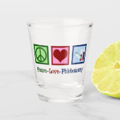Peace Liebe Phlebotomie Niedlich Phlebotomist Schnapsglas (Vorderseite)