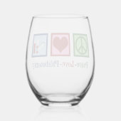 Peace Liebe Phlebotomie Niedlich Phlebotomist Weinglas Ohne Stiel (Rückseite)