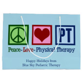 Peace Liebe Physical Therapy Custom PT Große Geschenktüte (Rückseite)