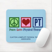 Peace Liebe Physical Therapy Custom PT Office Blue Mousepad (Mit Mouse)