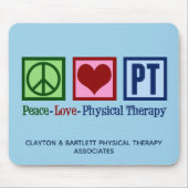 Peace Liebe Physical Therapy Custom PT Office Blue Mousepad (Vorne)