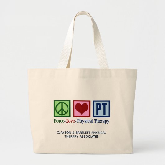 Peace Liebe Physical Therapy Custom PT Office Jumbo Stoffbeutel (Vorne)