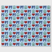 Peace Liebe Physical Therapy PT Pattern Geschenkpapier (Flach)