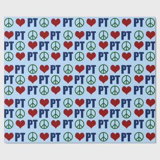 Peace Liebe Physical Therapy PT Pattern Geschenkpapier (Flach)