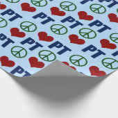 Peace Liebe Physical Therapy PT Pattern Geschenkpapier (Ecke)