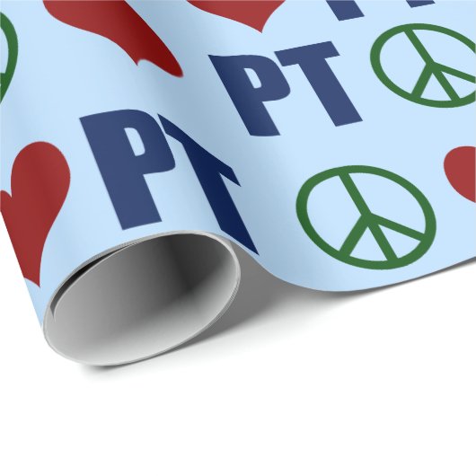 Peace Liebe Physical Therapy PT Pattern Geschenkpapier (Rolleneckpunkt)