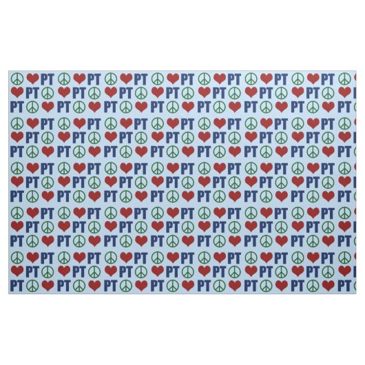 Peace Liebe Physical Therapy PT Pattern Stoff (Fat Quarter (45,7 x 55,9 cm))