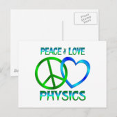 Peace Liebe PHYSICS Postkarte (Vorne/Hinten)