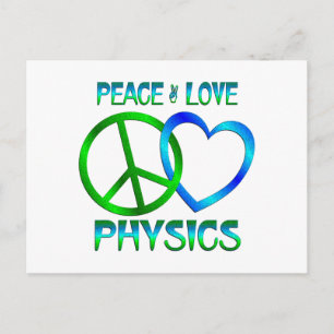 Peace Liebe PHYSICS Postkarte
