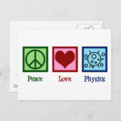 Peace Liebe Physics Postkarte (Vorne/Hinten)