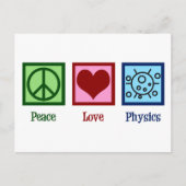 Peace Liebe Physics Postkarte (Vorderseite)