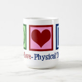 Peace Liebe Physikalische Therapie Niedlich PT Kaffeetasse (Mittel)