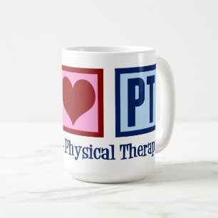 Peace Liebe Physikalische Therapie Niedlich PT Kaffeetasse