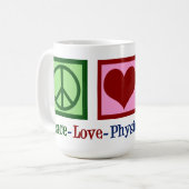 Peace Liebe Physikalische Therapie Niedlich PT Kaffeetasse (Vorderseite Links)