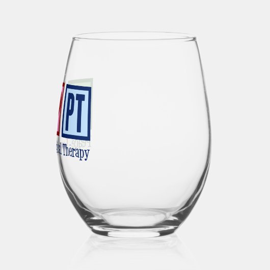 Peace Liebe Physikalische Therapie Niedlich PT Weinglas Ohne Stiel (Links)