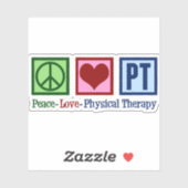 Peace Liebe Physikalische Therapie PT Aufkleber (Blatt)