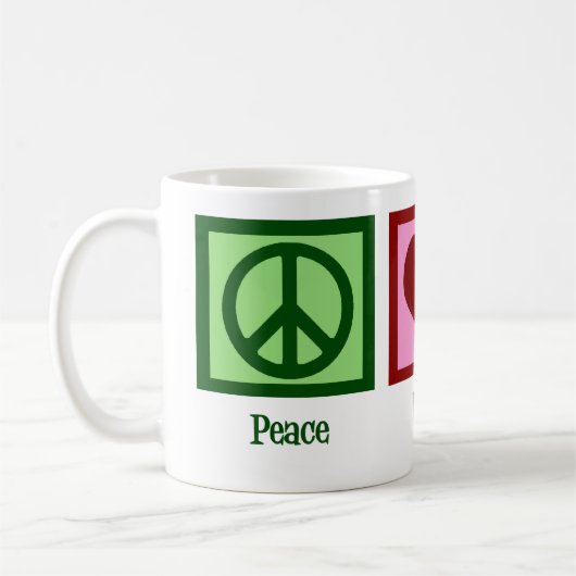 Peace Liebe Physiotherapeut Kaffeetasse (Links)