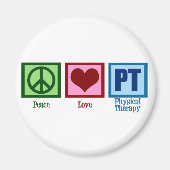 Peace Liebe Physiotherapeut Magnet (Vorne)
