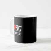 Peace Liebe Pi i Pi Symbol I Pi Kaffeetasse (Vorderseite Links)