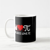 Peace Liebe Pi i Pi Symbol I Pi Kaffeetasse (Links)