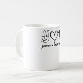 Peace Liebe Pi Math Liebe Pi Day Mathematik Mathem Kaffeetasse (Vorderseite Links)