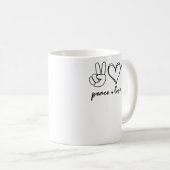 Peace Liebe Pi Math Liebe Pi Day Mathematik Mathem Kaffeetasse (VorderseiteRechts)
