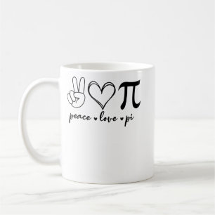 Peace Liebe Pi Math Liebe Pi Day Mathematik Mathem Kaffeetasse
