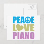 Peace Liebe Piano Postkarte (Vorne/Hinten)