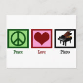Peace Liebe Piano Postkarte (Vorderseite)