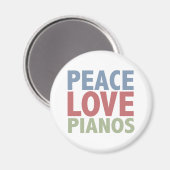 Peace Liebe Pianos Magnet (Vorderseite/Rückseite)