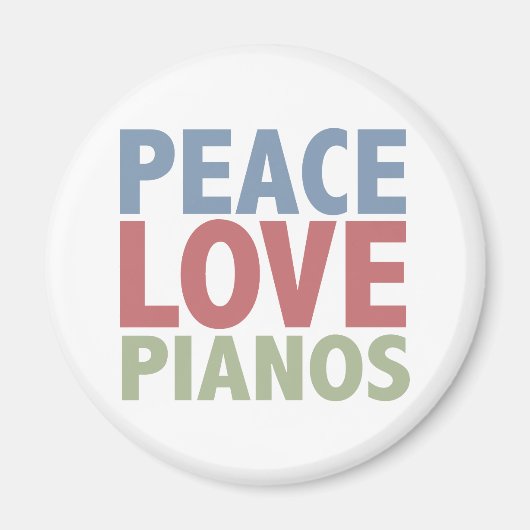 Peace Liebe Pianos Magnet (Vorne)