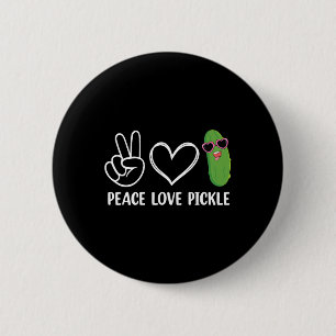 Peace Liebe Pickle Tanz Gurke Pickle Frauen Fläche Button