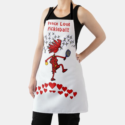 Peace Liebe Pickleball All-over Print-Schürze Schürze (InSitu)