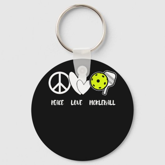 Peace Liebe Pickleball Funny Pickleball Paddle Schlüsselanhänger (Vorderseite)